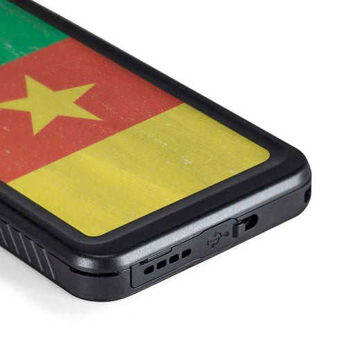 Cameroon Flag Distressed Galaxy S24 Plus Waterproof Case